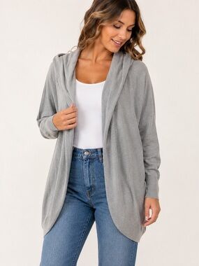 dylan Gray Hooded Open-Front Cardigan